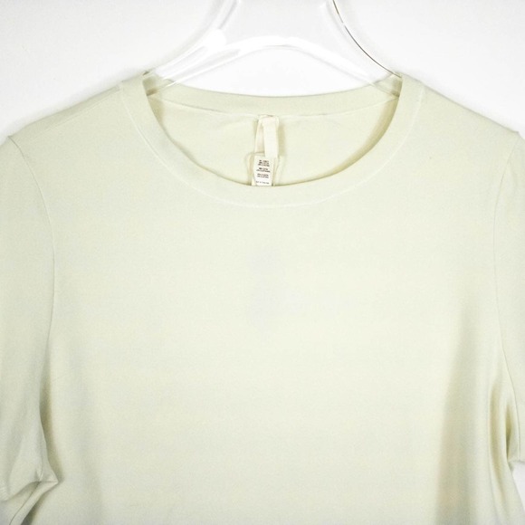 SKIMS Cream White Short Sleeve T Shirt Crop Top Plus 4XL Lounge Activewear - Picture 2 of 6